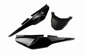 CACHA BAJO ASIENTO + UNION COLIN HONDA CG150 NEW TITAN NEGRO (3PCS) MTC [C80325]